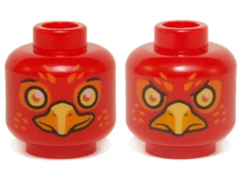 LEGO® Part 3626pb1146 - Head Dual Sided Chima Eye Circles and Feathers (Flinx)