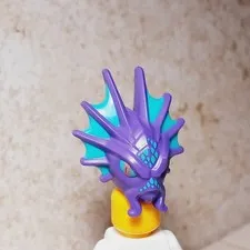 New LEGO Alien Head BIG MODIFIED Fins Atlantis Ghoul Purple Blue Scales COOL