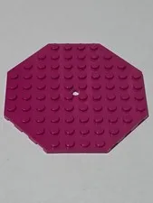 LEGO Plate Magenta ● 10 X 10 Octagonal ● 89523 ● QTY 1