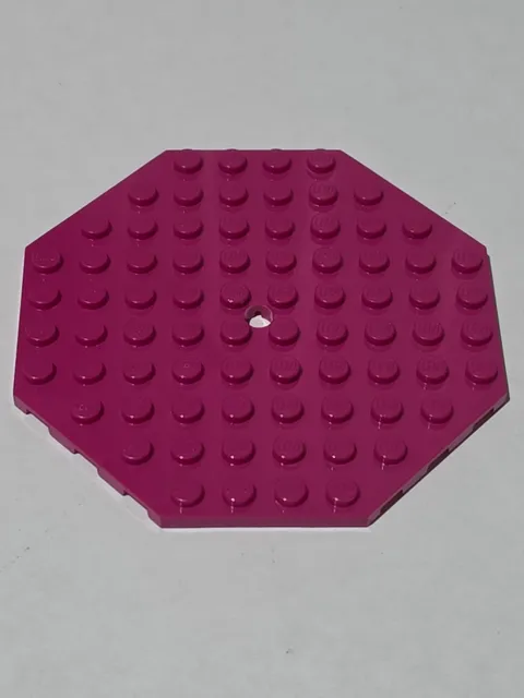 LEGO Plate Magenta ● 10 X 10 Octagonal ● 89523 ● QTY 1
