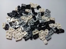 LEGO BULK LOT OF 90 1X1 ROUND PLATE WITH BAR HANDLE #26047 BLACK GRAY WHITE