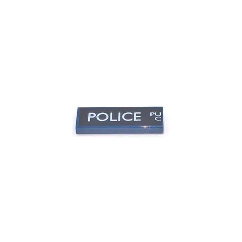 LEGO Tile 1 x 3 with White 'POLICE', 'PU', and 'C'  inv.632
