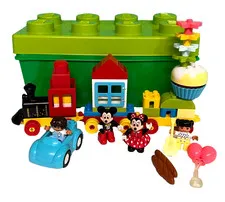 LEGO Storage Brick Box Block Container Mixed Legos Mickey Minnie Mouse Train-S3