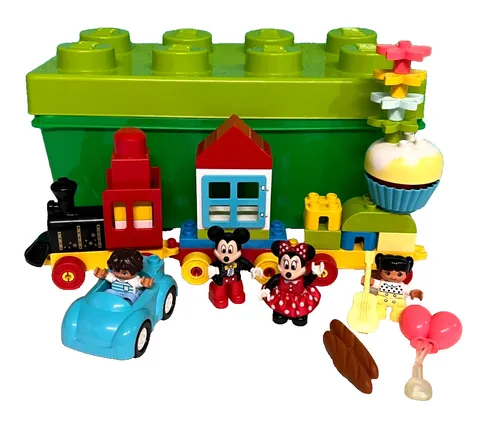 LEGO Storage Brick Box Block Container Mixed Legos Mickey Minnie Mouse Train-S3