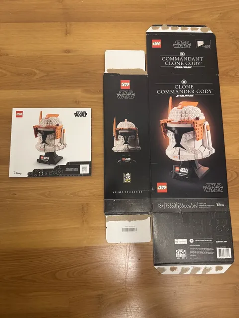 LEGO Star Wars Commander Cody Helmet 75350 Box & Manual - EMPTY BOX