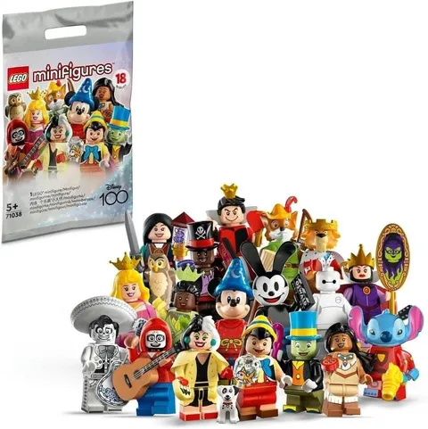 LEGO 71038 Disney 100 CMF Minifig Series - Complete Set of 18 - Factory Sealed!
