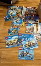 Bundle Of Lego Building Instructions - City, Star Wars, Technic - Mix Of Multiple Sets