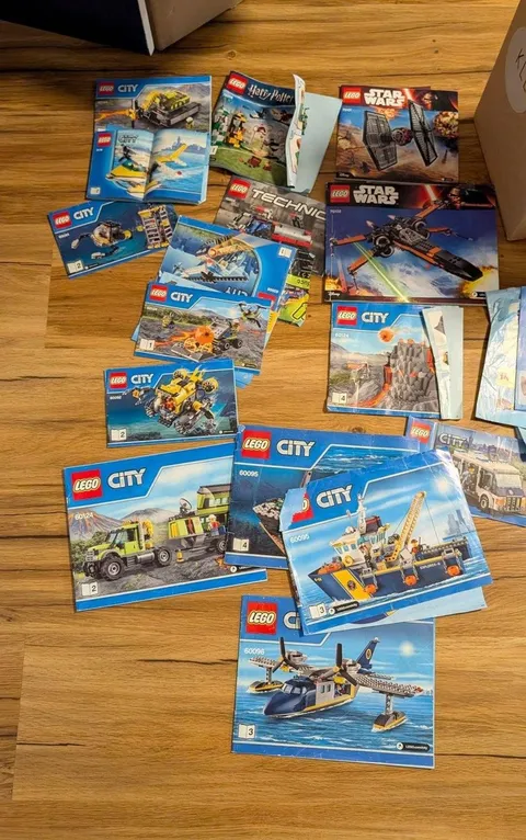 Bundle Of Lego Building Instructions - City, Star Wars, Technic - Mix Of Multiple Sets
