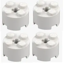 LEGO ® 4x round brick 2x2 white white 6143 614301 cross axle new spare parts