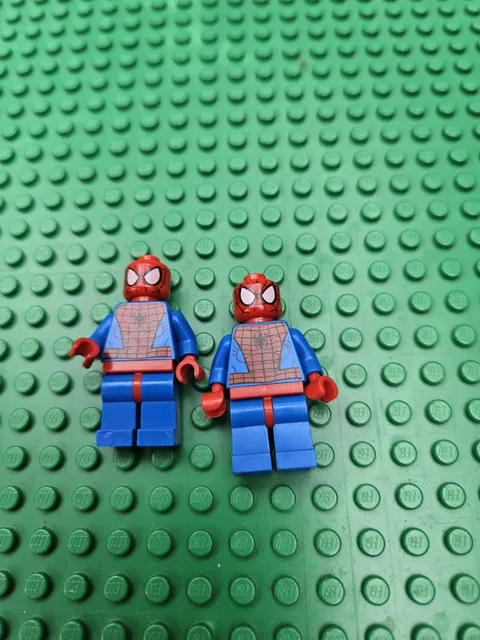 LEGO (2)  Spider-Man Minifigure   SH115 – Black Web Pattern, Red Hips   4851