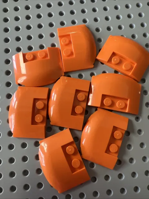 LEGO 93604 Orange Wedge 3x4x2/3 Triple Curved Bouquet 10280 Replacement Part 8pc