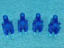 LEGO PART 32137 TECHNIC MODULAR CONNECTOR 4 PIECES (TRANSLUCENT-BLUE)