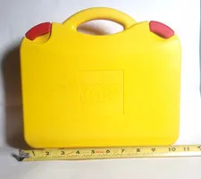 Lego Case Storage Carrying Case Brief Container Yellow With Moveable Dividers