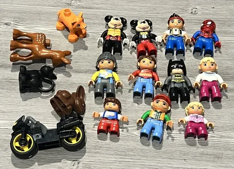 Lego DUPLO Characters Figures Mixed Lot of 16  Disney Batman Spider-Man &Animals