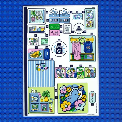 New LEGO Friends Heartlake City Apartments and Shops 42670 Sticker Sheet #2 Only