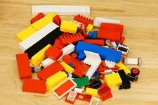 Vintage Lego Building Blocks 1963-1979 Side Pip Slit Tubes Windows Wheels Roof
