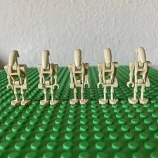 LEGO Star Wars B1 Battle Droid Minifigure Tan LOT of 5 Separatist Clone Wars NEW