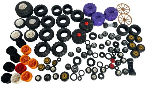 LEGO Wheel Tire Rims Lot 1 Pound And A Half Different Sizes Wheels Tires 1.5