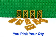 LEGO Pearl Gold 1x2x3 Window Shutter Pane Lattice "You Pick Your Qty" NEW