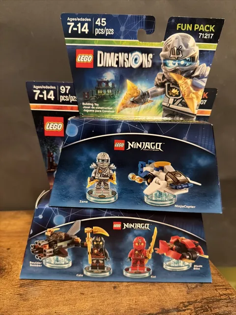 LEGO Dimensions Ninjago Team Pack 71207 & LEGO Movie Fun Pack Ninjago Zane