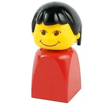 LEGO FINGER PUPPET Basic Figure Female Vintage 1981-1992 Red Shirt bfp001
