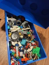 BLUE LEGO XL CLASSIC STACKABLE 8-Stud Storage Brick (Full of Legos) 