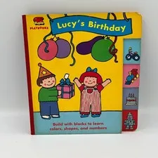 Vtg Lego Duplo Playbook Lucy's Birthday 1995 First Edition Little Board Book