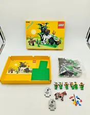 LEGO 6066 Camouflaged Outpost with Original Box Good Castle Knights Forestman 6077 6054