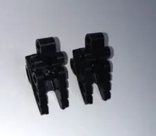 2 Bionicle Lego 41668 in Black Foot Feet with Ball Joint Socket Genuine Retired