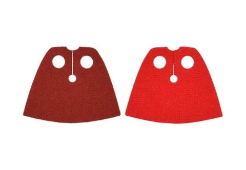 LEGO Star Wars - Minifig, Cape Cloth, Very Short with Dark Red and Red Sides