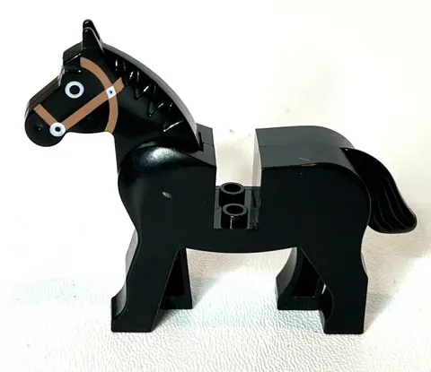 Lego Minifigure Horse Black With Brown 