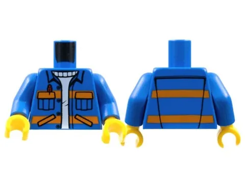 LEGO® Part 973pb3100c01 - Torso City Jacket with Diagonal Lower Pockets