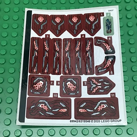 LEGO Sticker Sheet for Set 76155 In Arishem’s Shadow New Authentic Decals