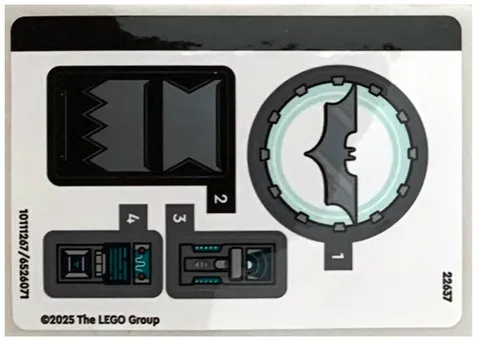 LEGO Stickers - Sheet for Set 76303 - No 76303stk01 - QTY 1