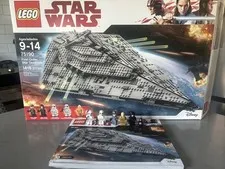 lego star wars first order star destroyer 75190, All minifigs, Box, & Manual