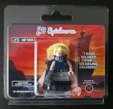 JB Toys Axe-Hand Marine Captain Custom Minifigure Limited 13/100 MIB