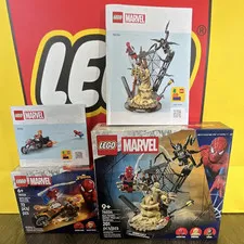 LEGO Marvel Spiderman Ghost Rider & Sand Man 76334 & 76335 Box & Manual Only