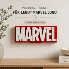 Wall Mount Bracket for LEGO Marvel Logo 76313 - Minimalist Bracket - Floating