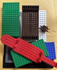 LEGO Unique Lot Boat Hull & Train Base & 8 X 8 Lattice & 16 X 16 Baseplate