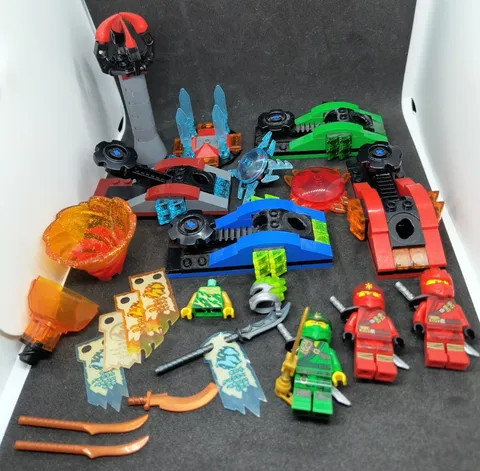 LEGO Ninjago Secrets of Forbidden Spinjitzu Lloyd Kai Minifigure Weapon Lot