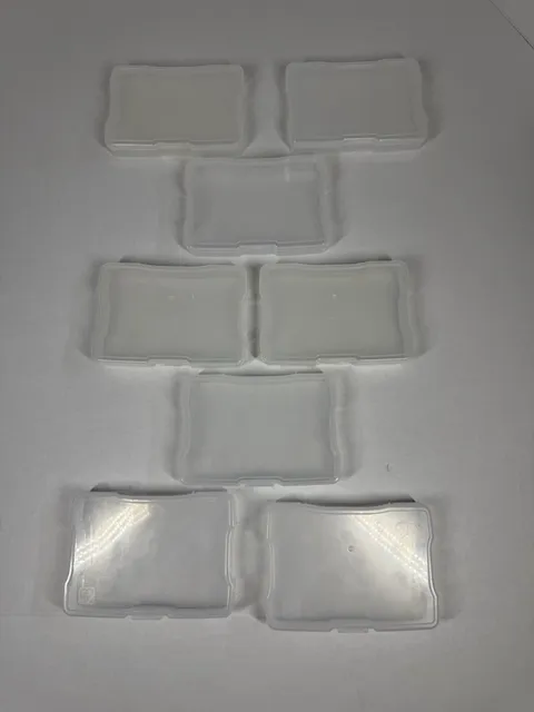 Rare Lot 8 IRIS LEGO Clear Storage Case 6 1/2 X 4 1/2