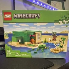 LEGO Minecraft 21254 The Turtle Beach House Complete Set 234 Pieces