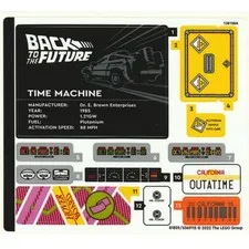 new LEGO Sticker Sheet #1 from Back to the Future Time Machine set 10300