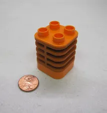 Lego Duplo Brown Ribbed Flexible Brick (Giraffe Neck) Specialty Block Orange