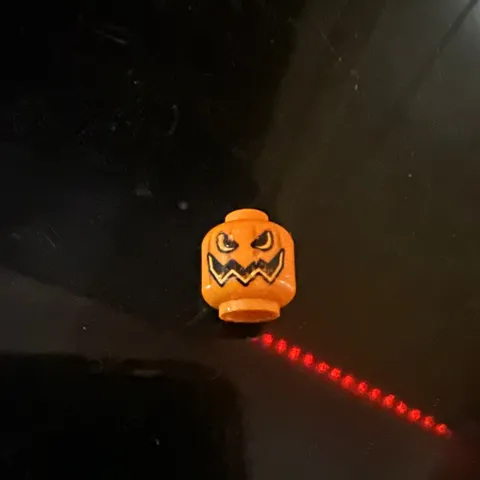 LEGO Orange Printed Pumpkin Jack-O-Lantern Minifigure Head 1pc (3626)