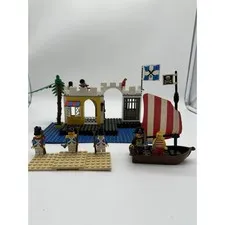 LEGO Pirates Lagoon Lock-Up 6267 Vintage 1991 Set Incomplete Minifigures Boat