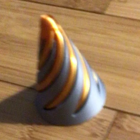LEGO Plastic Spiral Cone Pieces Lot of 2 Gray Gold Toy Parts