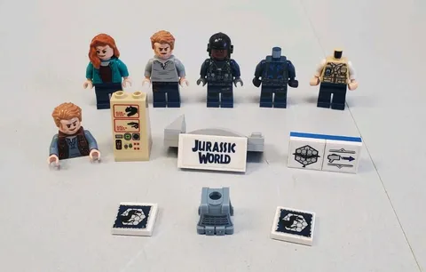 LEGO Jurassic World Lot Minifigures Parts Pieces Mixed Printed Sticker 