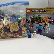 LEGO Minecraft 21116 Crafting Box 518pc Steve Skeleton COMPLETE 