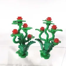 Lego X2 Plants Red Flower City Friends MOC REBUILD green Leaves Vine  